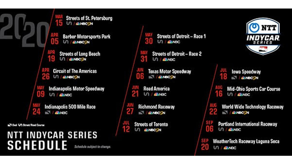 2020 IndyCar Schedule