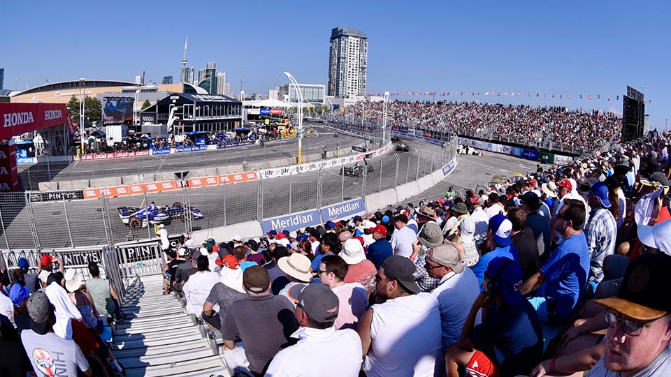 View from the grandstands at the Honda Indy Toronto